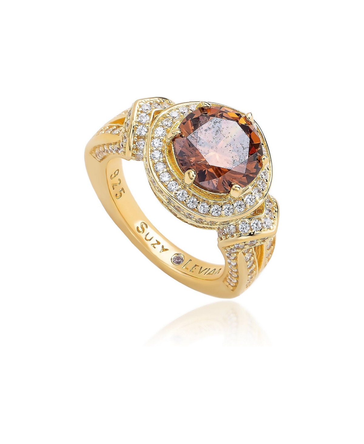 Suzy Levian New York Cubic Zirconia Round-Cut Pave Ring