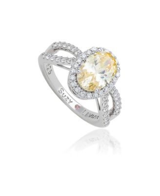 Women's Oval Cubic Zirconia Engagement Ring