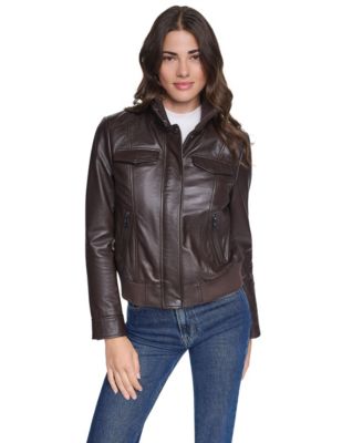 Women's Ashford Leather Bomber Jacket
