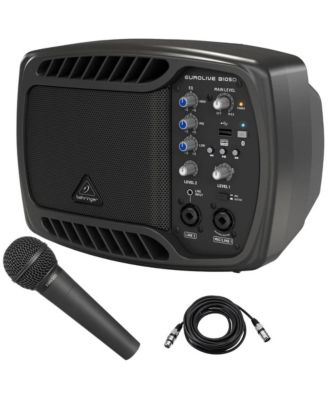 B105D 50W PA/Monitor Speaker with MP3, Bluetooth, with Mic and XLR Cable