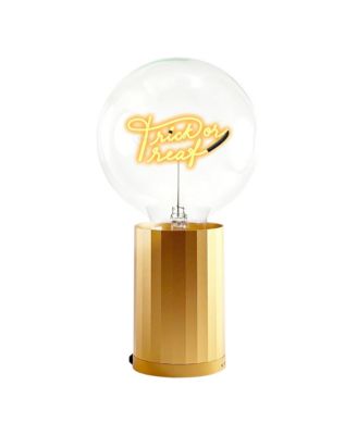 Bulb TRICK OR TREAT Amber with Base Table Lamp PORTABLE
