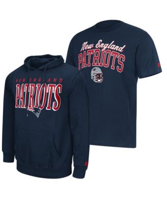 Men's Navy New England Patriots Logo T-Shirt Hoodie Set