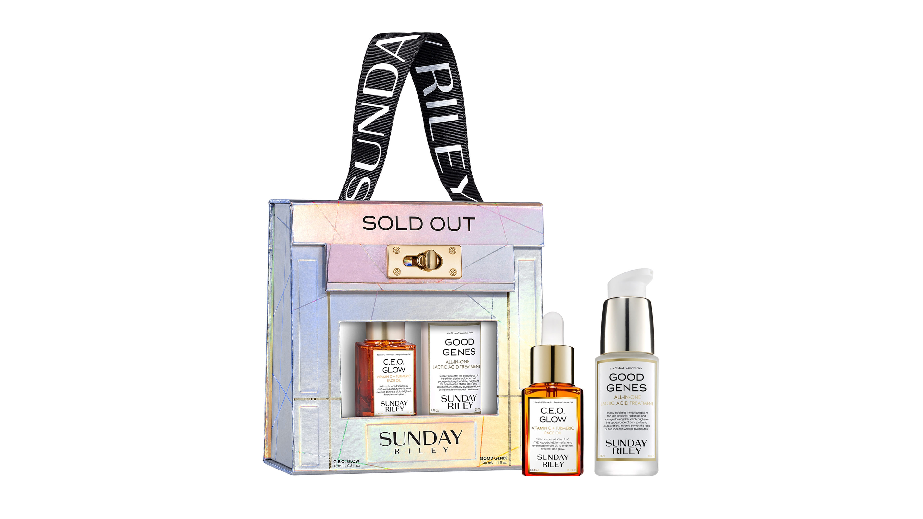 Sunday Riley 2-Piece Sold Out: Good Genes All-In-One Lactic Acid Treatment + C.E.O. Glow Oil Kit