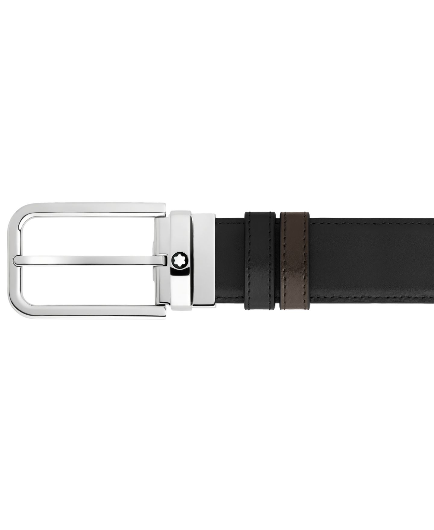 Мужской ремень Montblanc Reversible Leather Dress Belt, цвет: Чёрный / Коричневый — фото 2