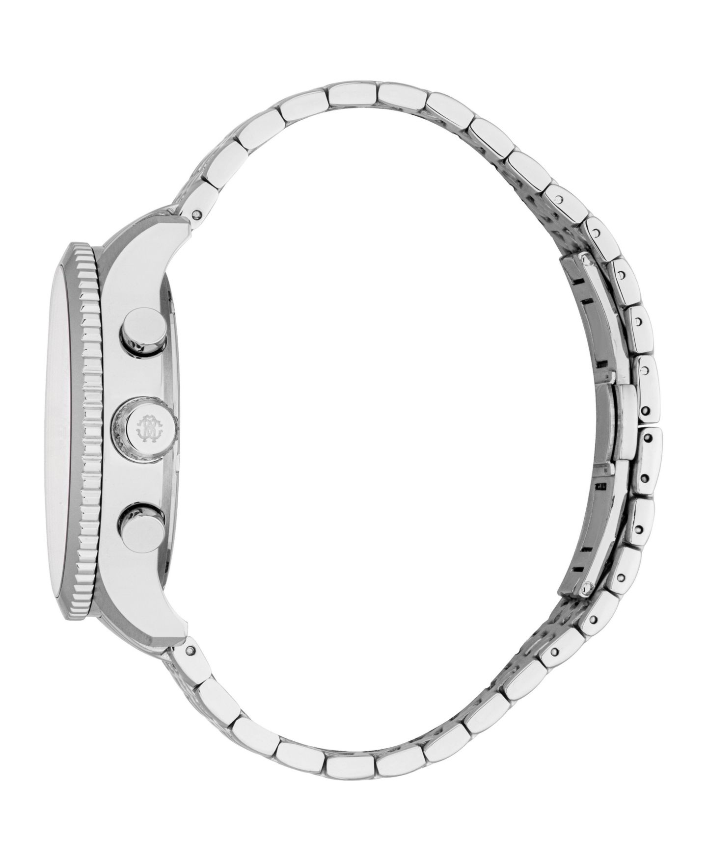 Мужские часы Roberto Cavalli Quartz Silver Stainless Steel Bracelet Watch, цвет: Серебряный — фото 2