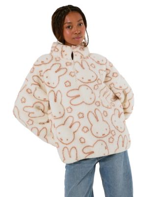 Women's Miffy x Skinnydip Flower Quarter-Zip Fleece Jacket