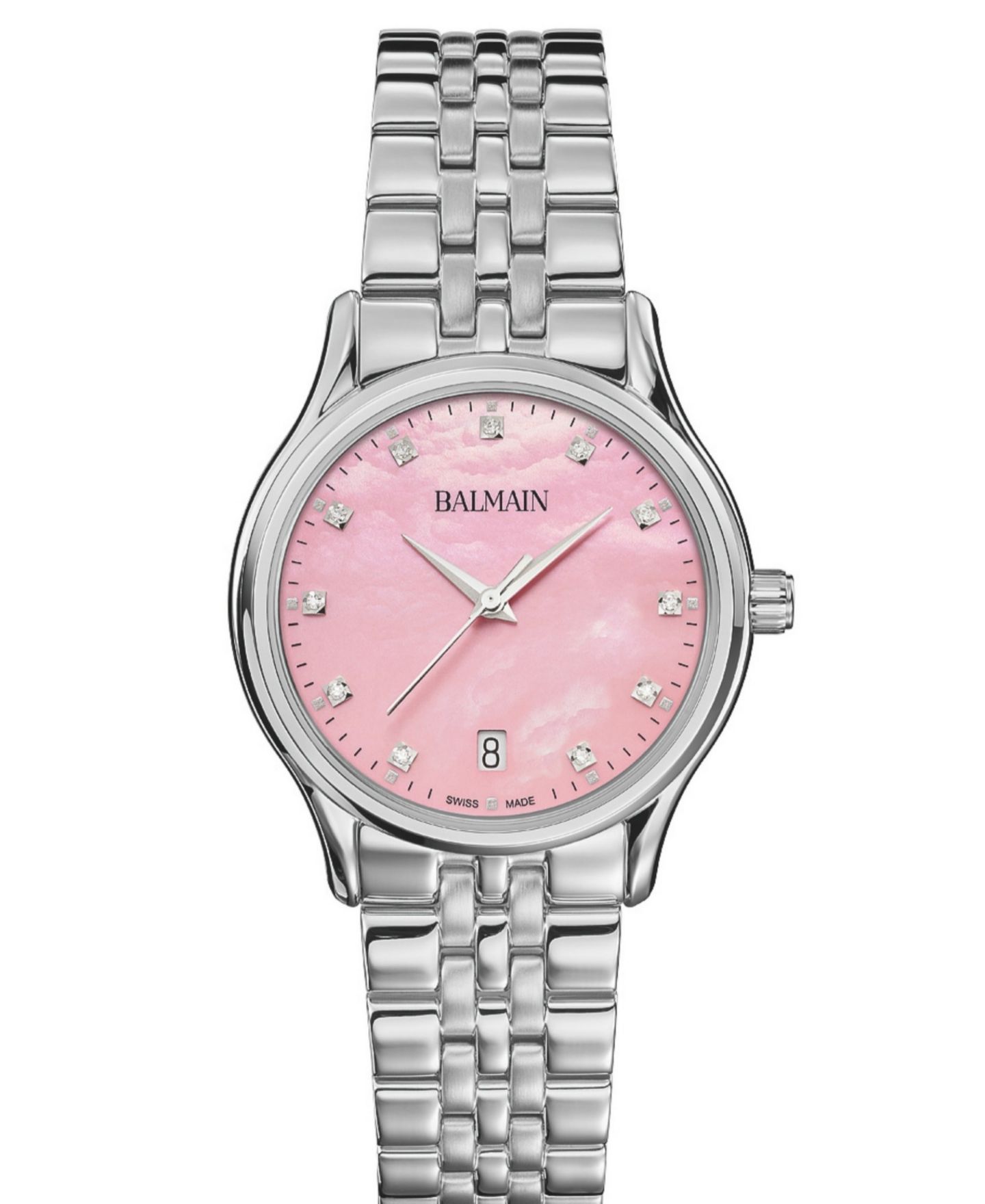 Женские часы Balmain Swiss Quartz Beleganza Lady M Sapphire Crystal Silver Stainless Steel 32mm — фото 1