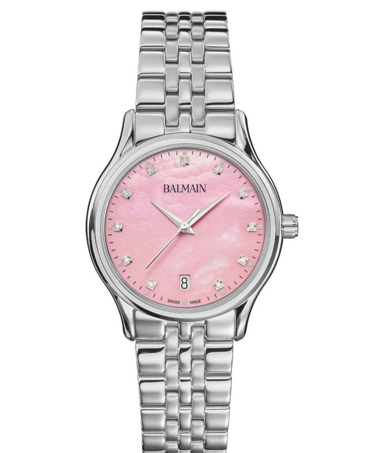 Balmain Women's Swiss Quartz Beleganza Lady M Sapphire Crystal Silver Stainless Steel Watch 32mm - Silver
