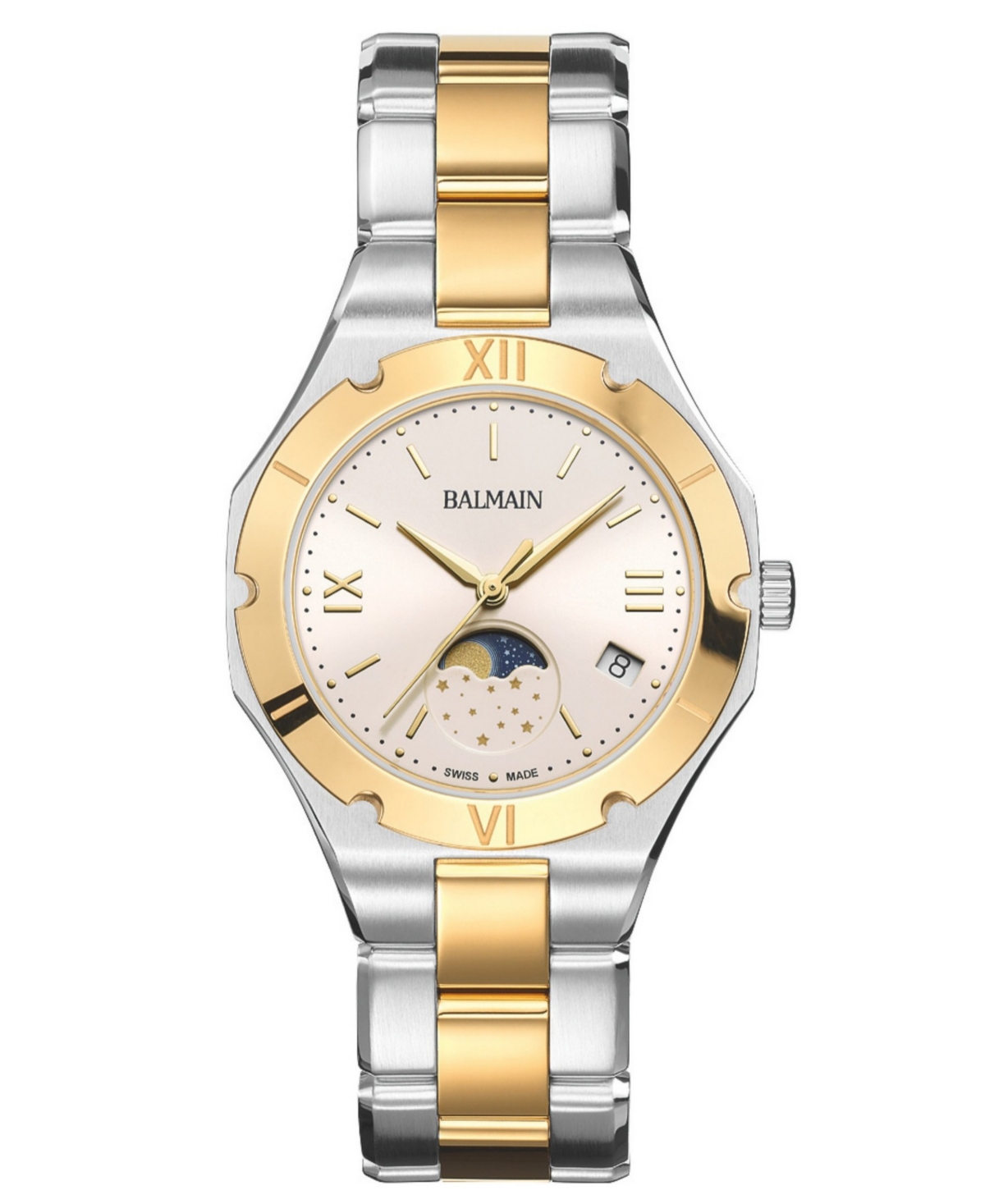 Balmain Women's Be Balmain Swiss Moonphase Two-Tone Stainless Steel Bracelet Watch 33mm