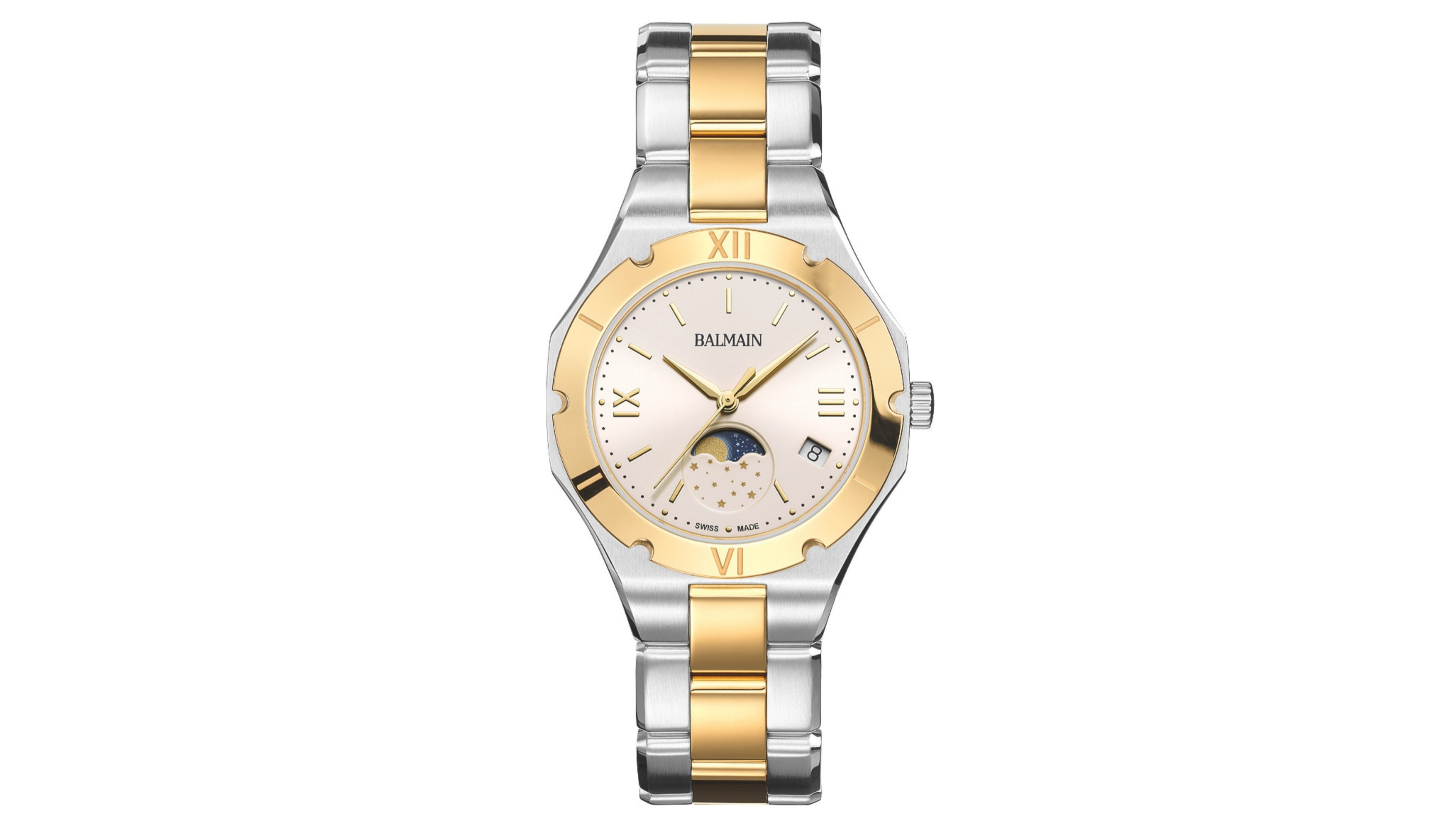 Balmain Women's Be Balmain Swiss Moonphase Two-Tone Stainless Steel Bracelet Watch 33mm