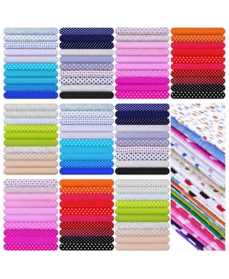100 Pieces Precut Cotton Fabric Squares Quilting Patchwork Sewing Craft Bundles