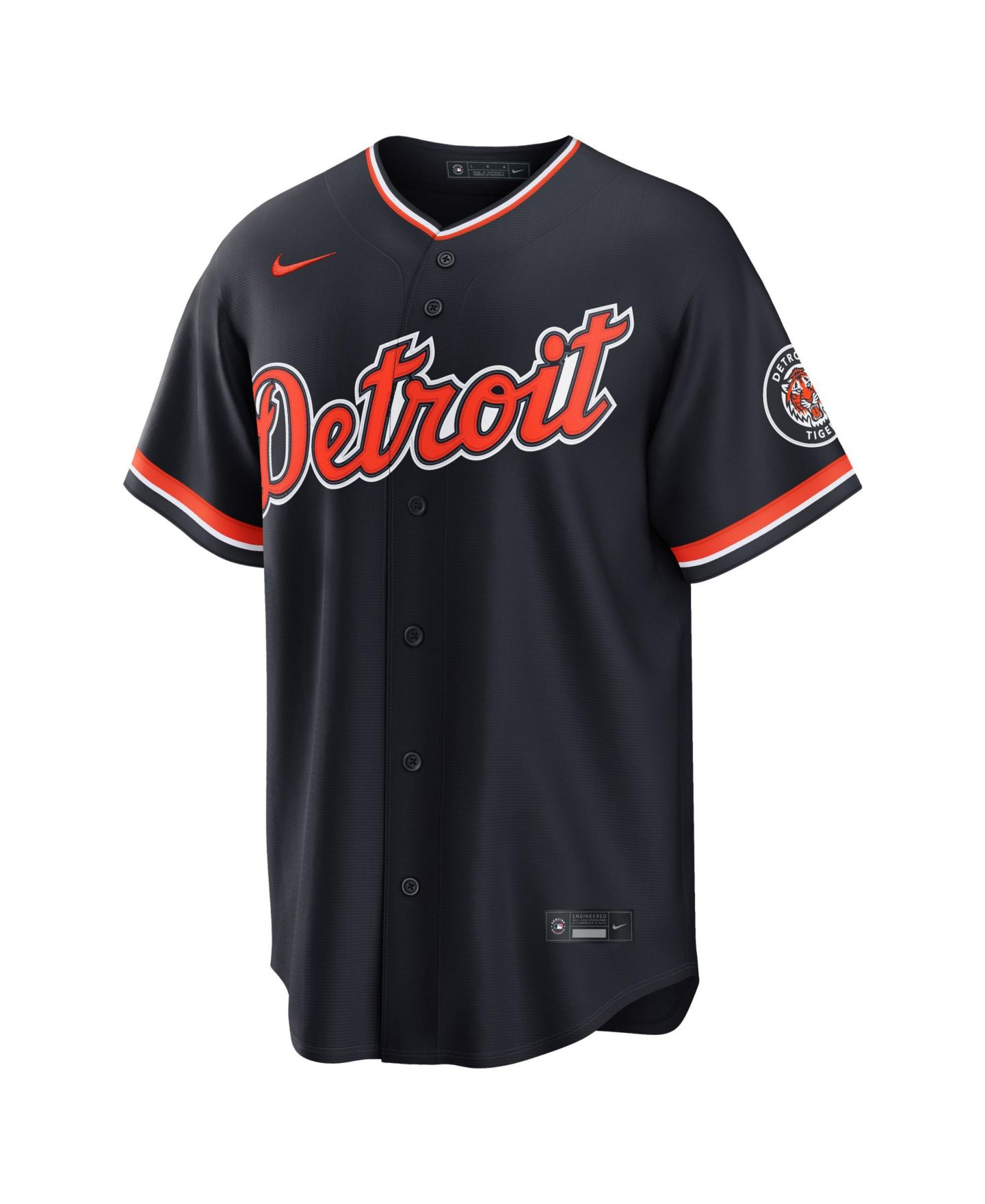 Мужской топ Nike Navy Detroit Tigers Alternate Stadium Jersey — фото 3