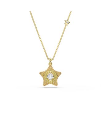 Crystal Gold-Tone Star Pendant Necklace