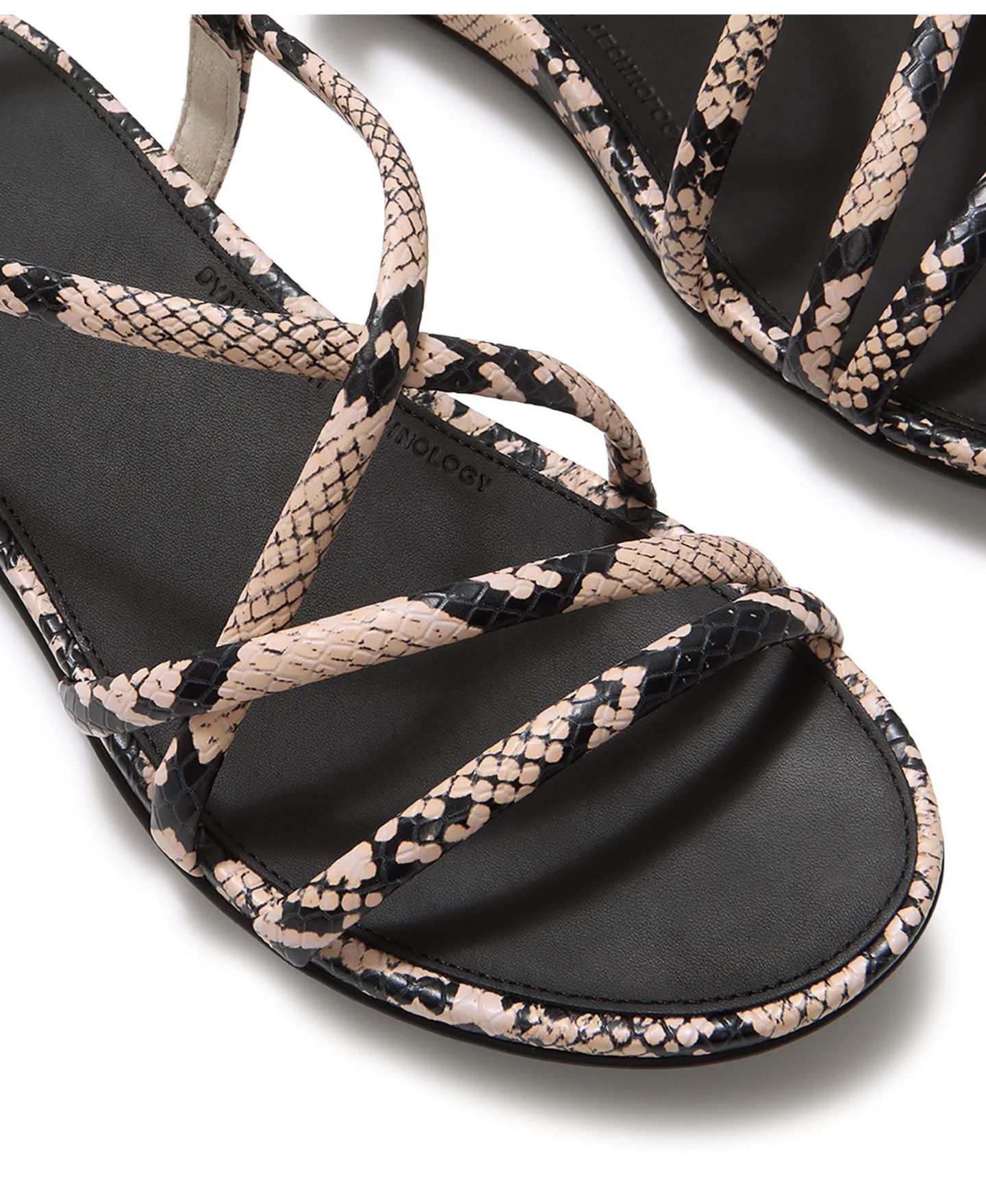 Женские сандалии FitFlop Gracie Leather Strappy Back-Strap, цвет: Чёрный — фото 9