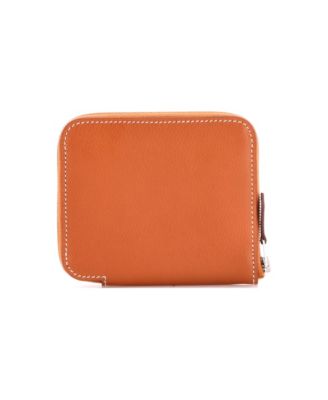 Pre-Owned HERMES Compact Azap Zip Around Wallet Silk'in Evercolor