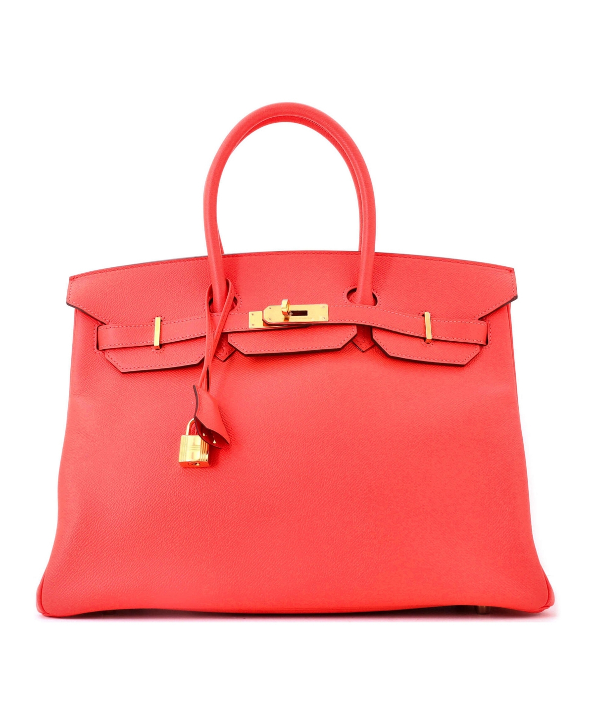 Pre-Owned Hermes Birkin 35 Handbag Pink Epsom with Gold Hardware