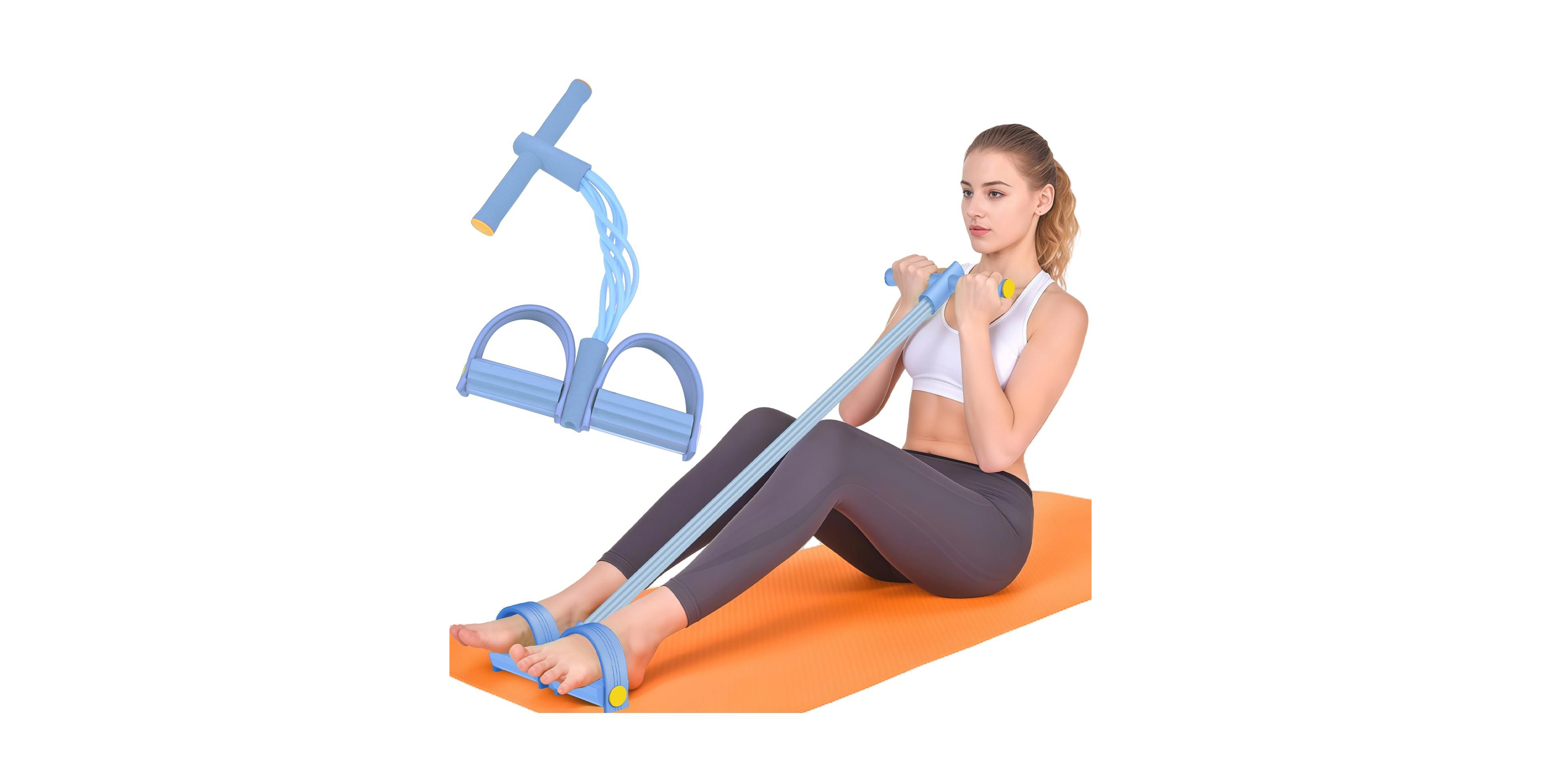 Sportneer 6 Tube Pedal Resistance Band With Handles Exercise Equipment For Home Gym Travel