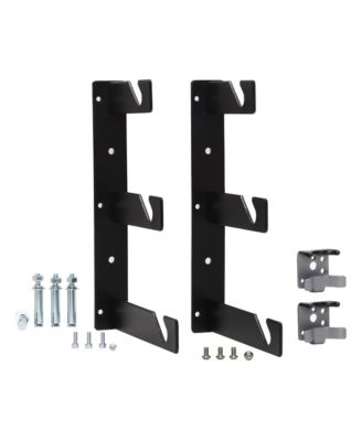 Background Holder Triple Hooks 3-Roll Steel Wall Mount, 2-Piece