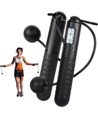 Adjustable Cordless Jump Rope With Counter LCD Display Weighted Non Slip Handle Fitness Workout