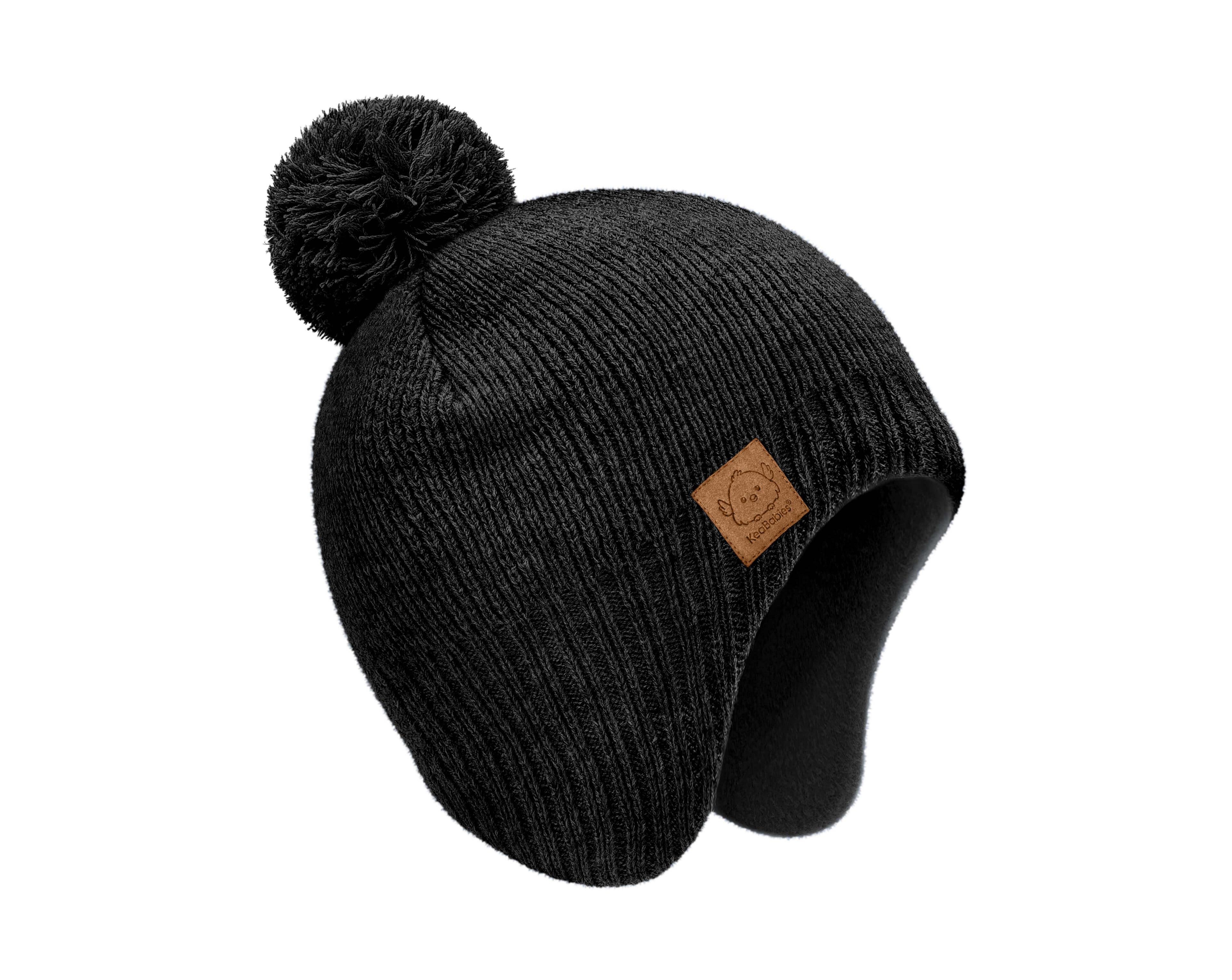 KeaBabies Muff Baby Beanie, Hat for Boys, Girls, Winter Hats Kids, Newborn, Infant, Toddler 0-36 months