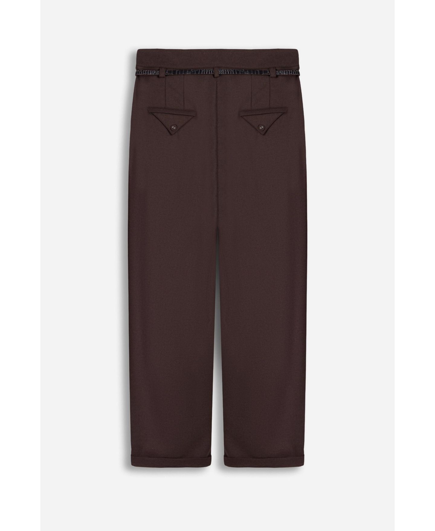 Женские брюки NOCTURNE Belted Pleat Front, цвет: Коричневый — фото 6