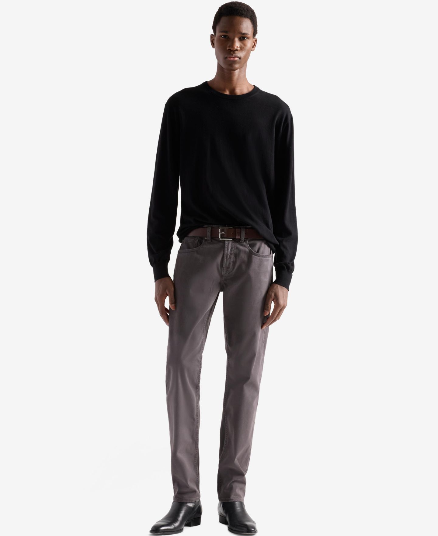 Мужские брюки 7 For All Mankind Slimmy Slim-Fit Stretch 5-Pocket Chino, цвет: Must — фото 7