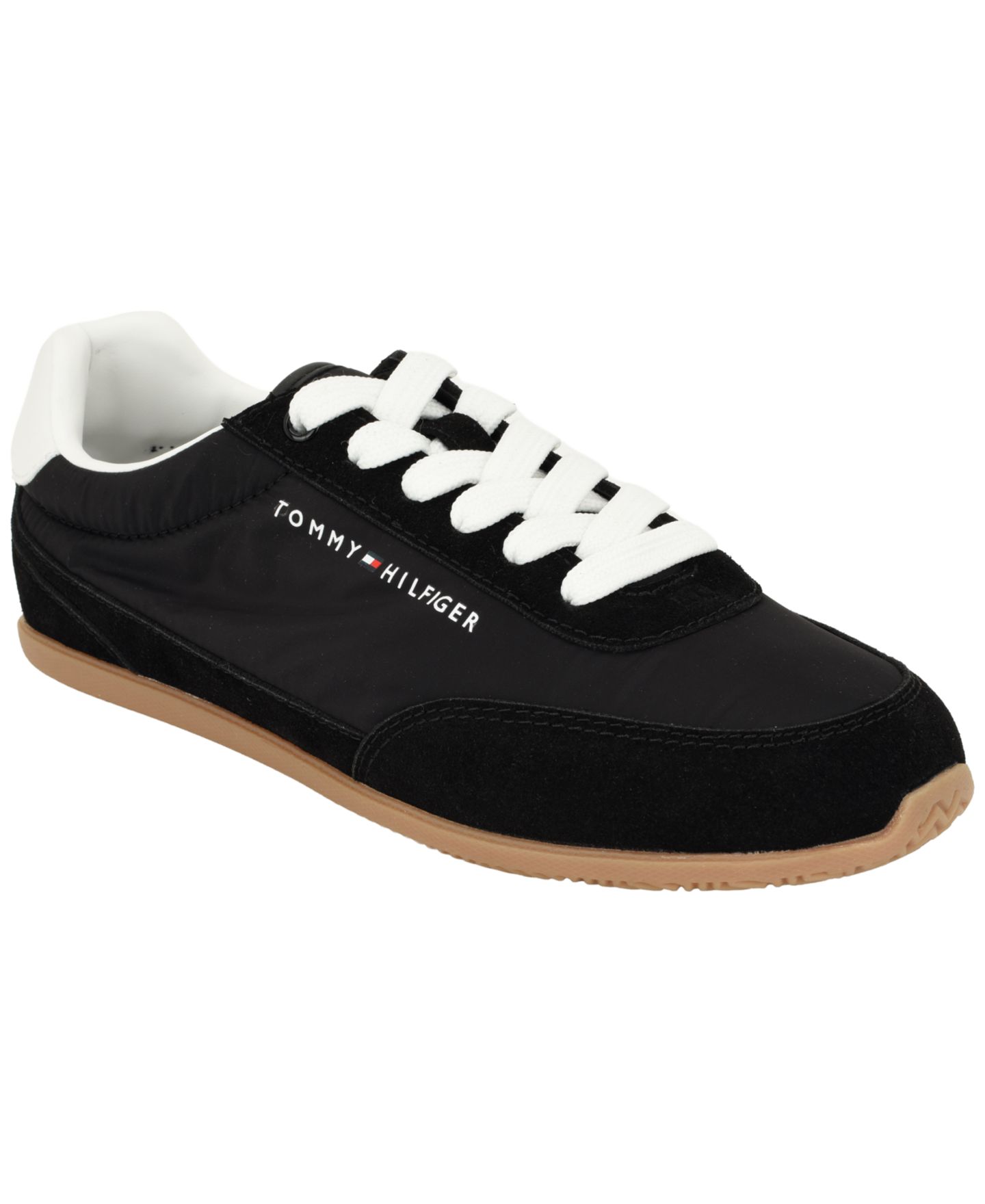 Женские кроссовки Tommy Hilfiger Evonne Retro Low-Profile Lace-Up, цвет: Чёрный / Белый — фото 1