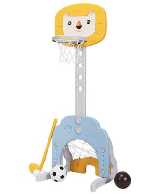 3-in-1 Adjustable Kids Basketball Hoop Sports Set, for Backyard and Outdoor Active Play ages 2 to 7 years