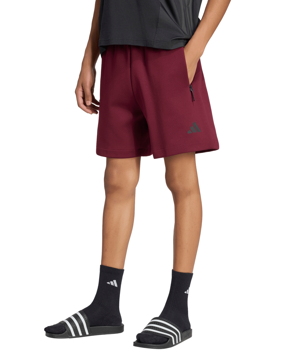 adidas Men's Zero Negative Energy Drawstring Shorts - Maroon