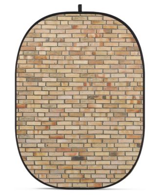 CBA-WB0009 5x6.5' Fabric Collapsible Backdrop, Brick Wall