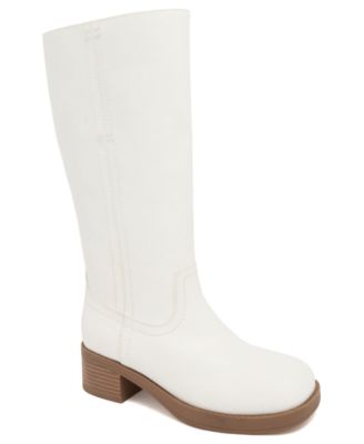 Women's Hayzel Mid Shaft Moto Stacked Heel Boots
