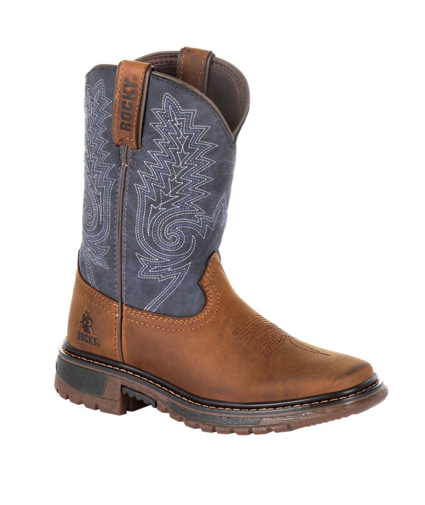 Ботинки ROCKY Ride FLX Western Boot для мальчиков, цвет: Джинсовый коричневый — фото 11