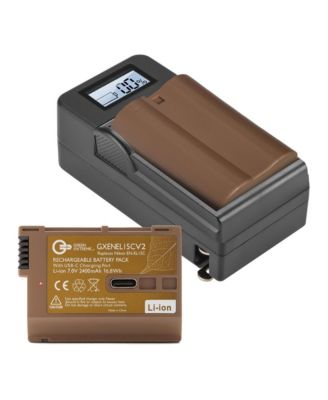 2x EN-EL15c 16.8Wh 7V 2400mAh Lithium-Ion Battery, Bundle with Compact Smart Charger and 2x Smart Charger Plate