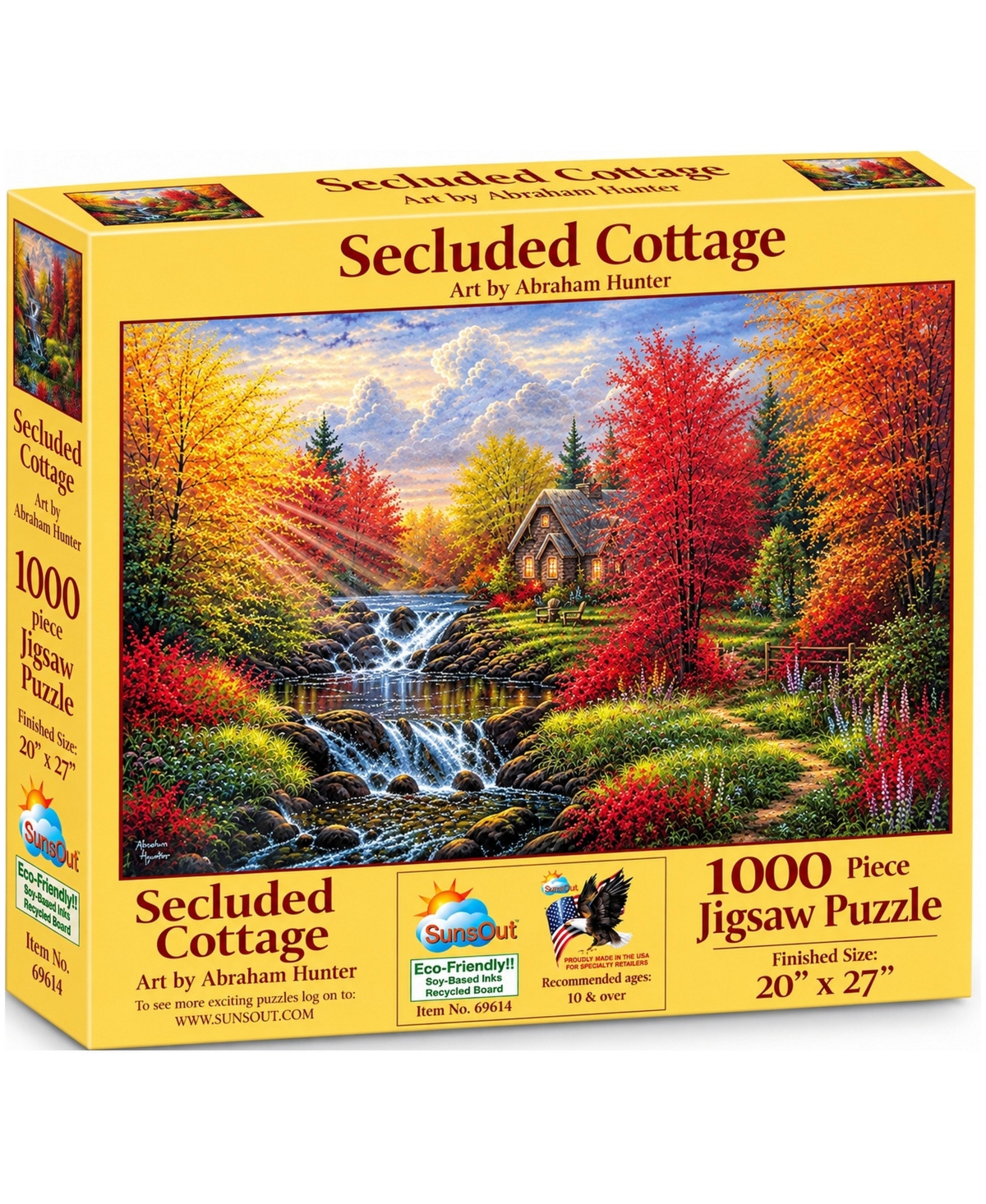 SunsOut Secluded Cottage 1000-Piece Jigsaw Puzzle, Ages 15+