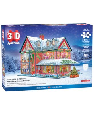 Christmas House 1100 Pieces 3D Puzzle, Ages 13+