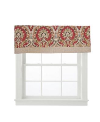 100% Cotton Prague Banded Lined Window Valance 50" x 17"