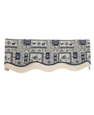 100% Cotton Lakewood Trimmed Glory Lined Window Valance 50" x 17"