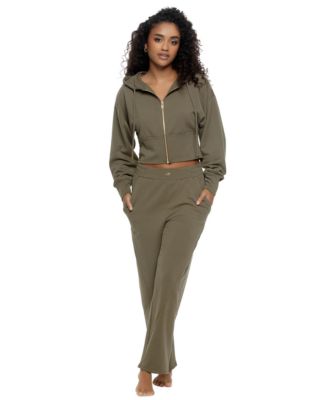 Women's Emery Long-Sleeve Hooded Zip-Up Pajama Set