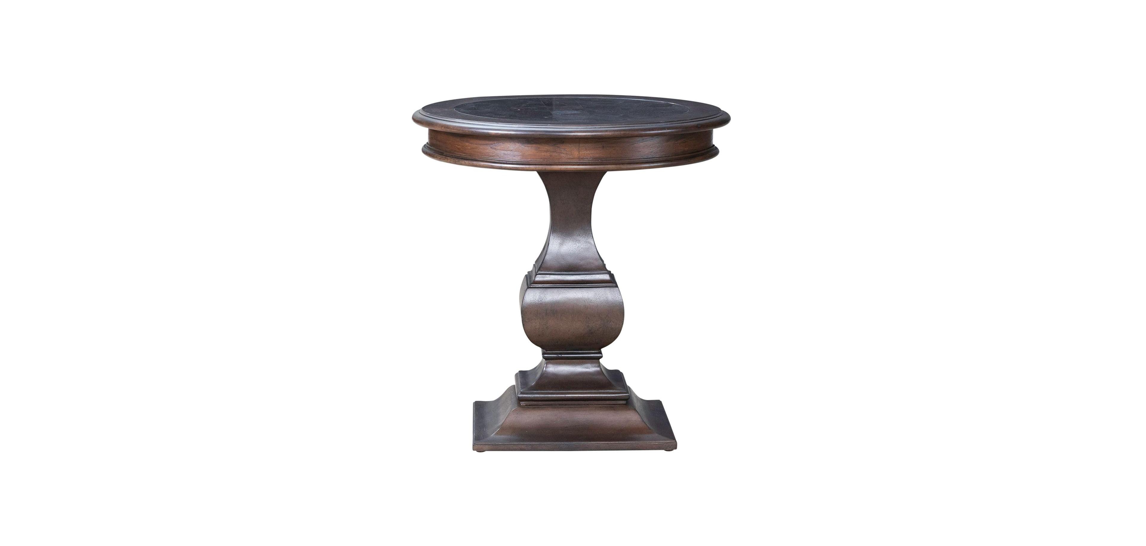 Liberty Furniture Industries, Inc. Providence Park Round End Table with Blue Stone Top for Living Room