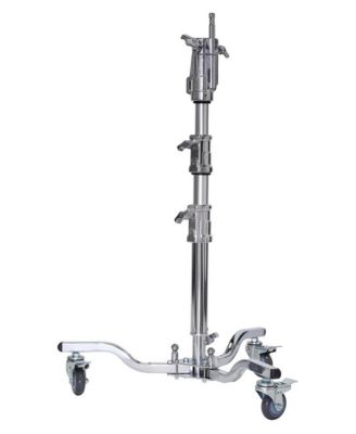 3.8' Lowboy Steel Stand with Low Rolling Base and Combo Head