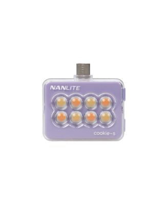 cookie Warm White USB-C Mini Square LED Light, Lavender