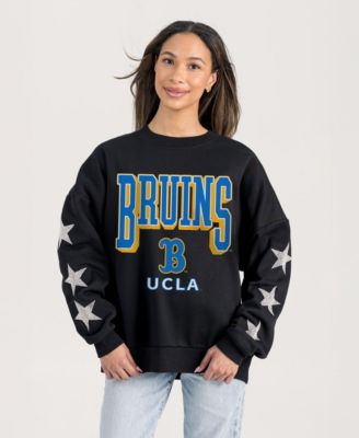 Women's Black UCLA Bruins Pure Victory Relaxed Rhinestone Pullover Sweatshirt