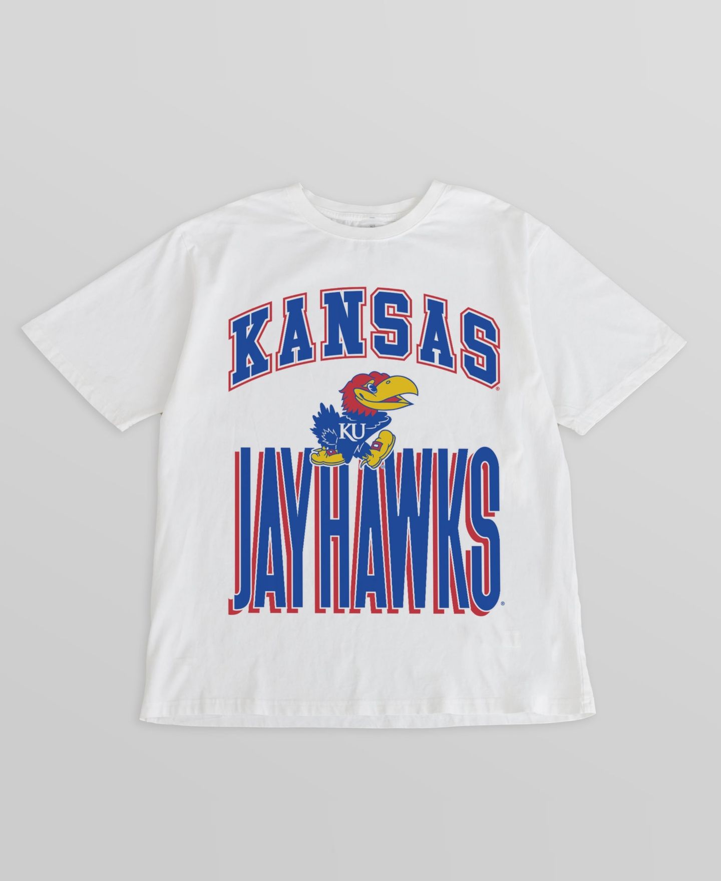 Женская футболка Gameday Couture Cream Kansas Jayhawks Oversized Fierce Focus — фото 2
