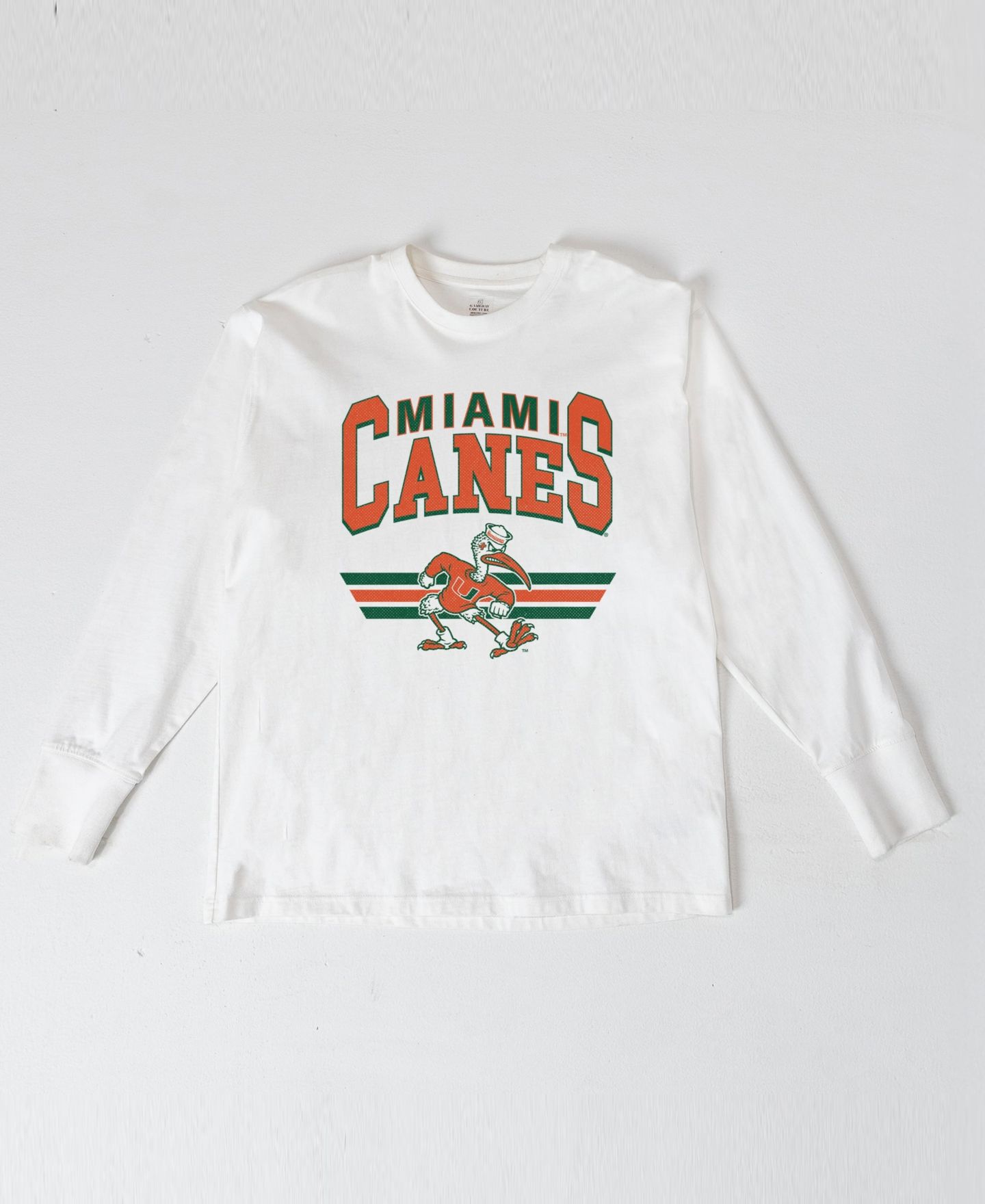 Женская футболка Gameday Couture White Miami Hurricanes Oversized Swift Strike Long-Sleeve — фото 2