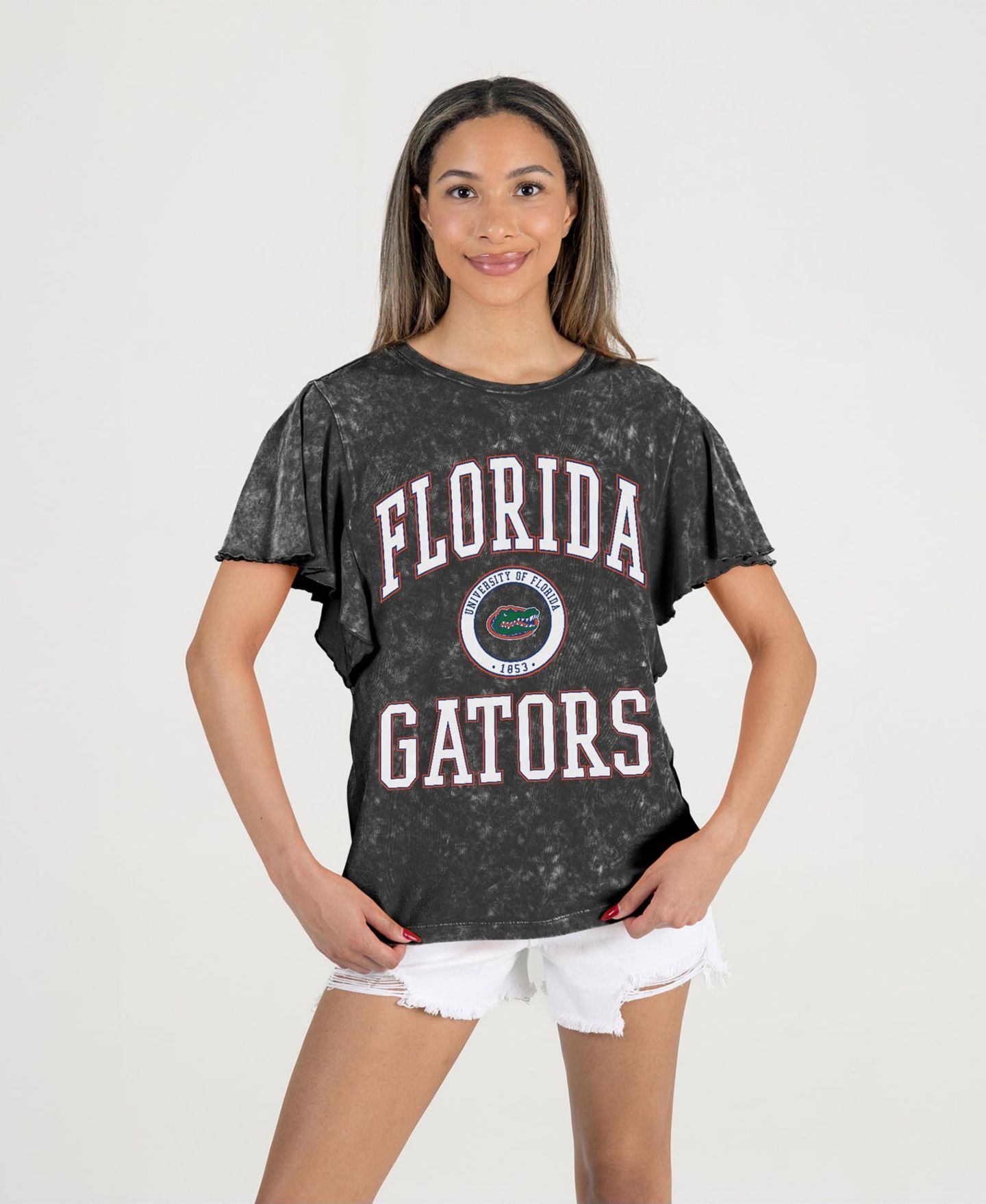 Женская футболка Gameday Couture Black Florida Gators Relaxed Fit Victory Mode Flutter Sleeve — фото 3