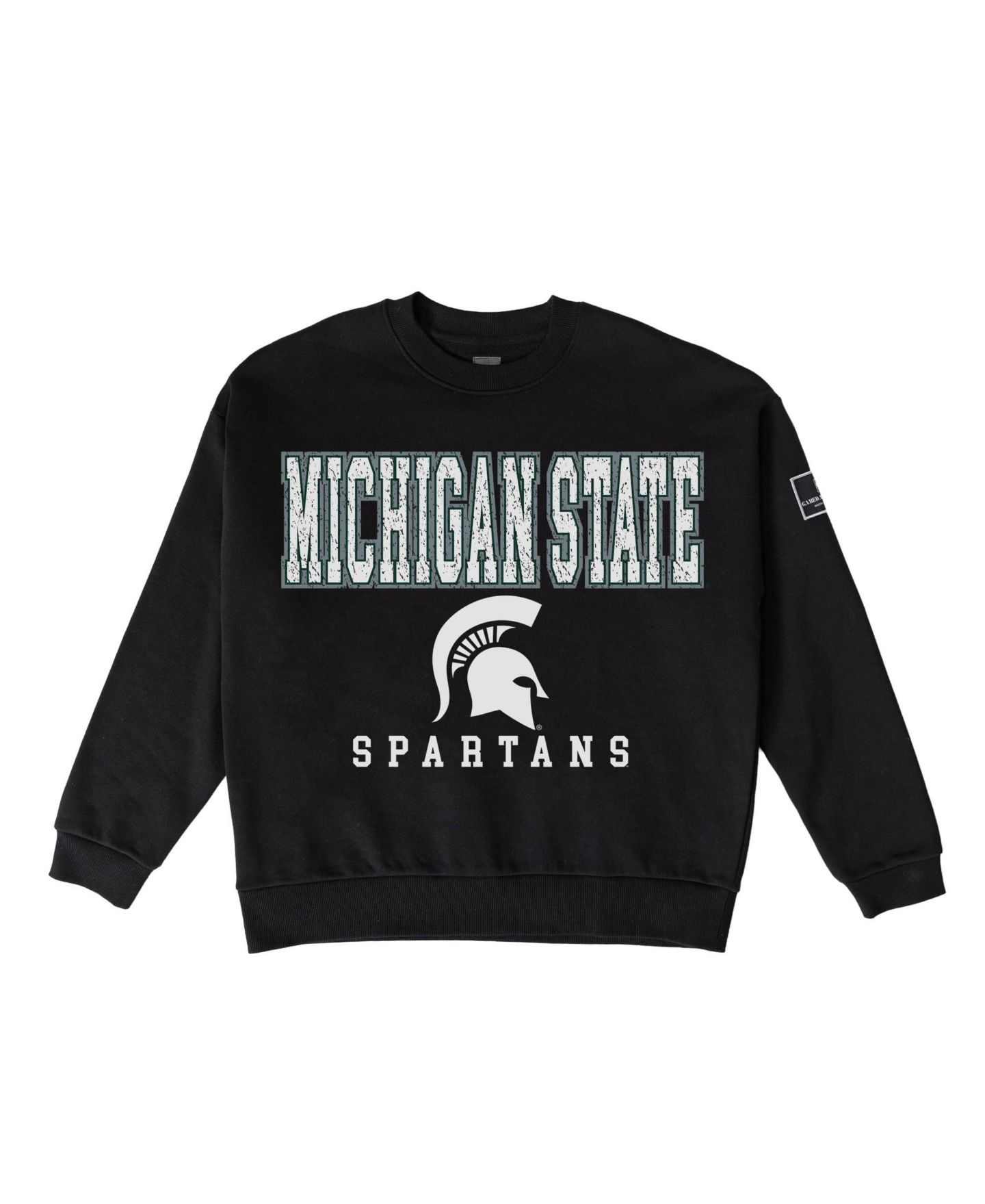 Женская толстовка Gameday Couture Black Michigan State Spartans Oversized Level Up Black Label Premium — фото 6