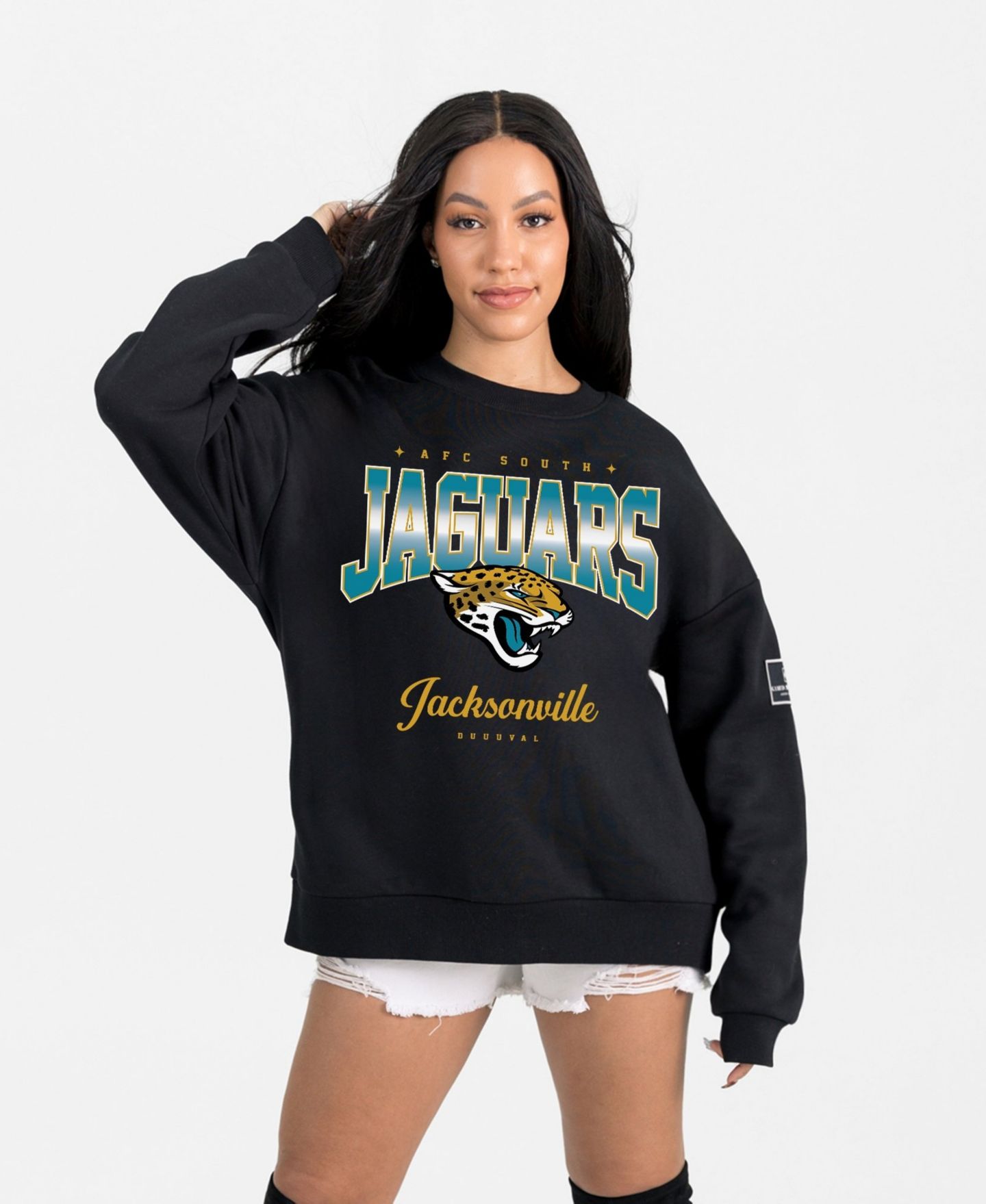 Женская толстовка Gameday Couture Black Jacksonville Jaguars Powerhouse Play Premium Fleece — фото 5