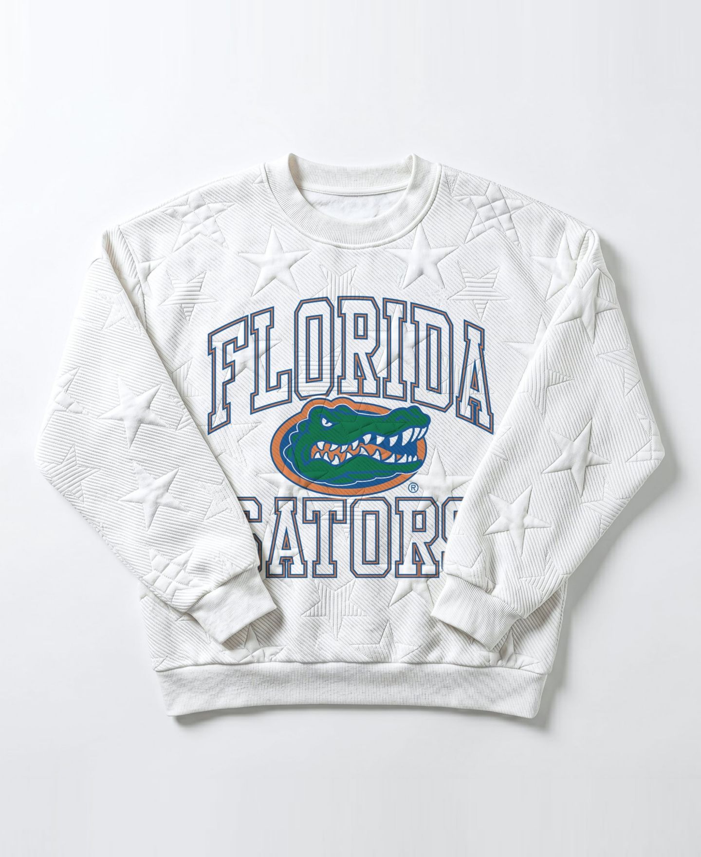 Женская толстовка Gameday Couture White Florida Gators Big Play Energy Tonal Star Embossed — фото 2