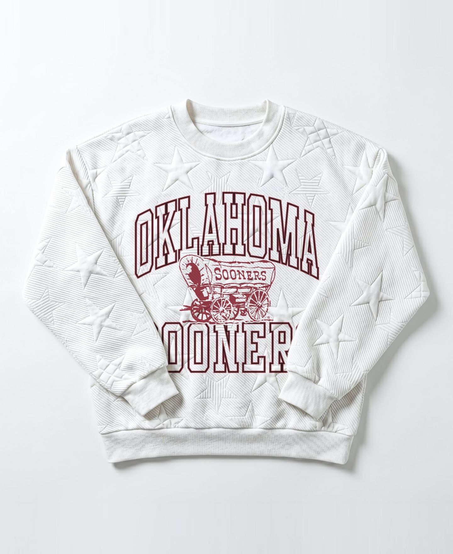 Женская толстовка Gameday Couture White Oklahoma Sooners Big Play Energy Tonal Star Embossed — фото 3