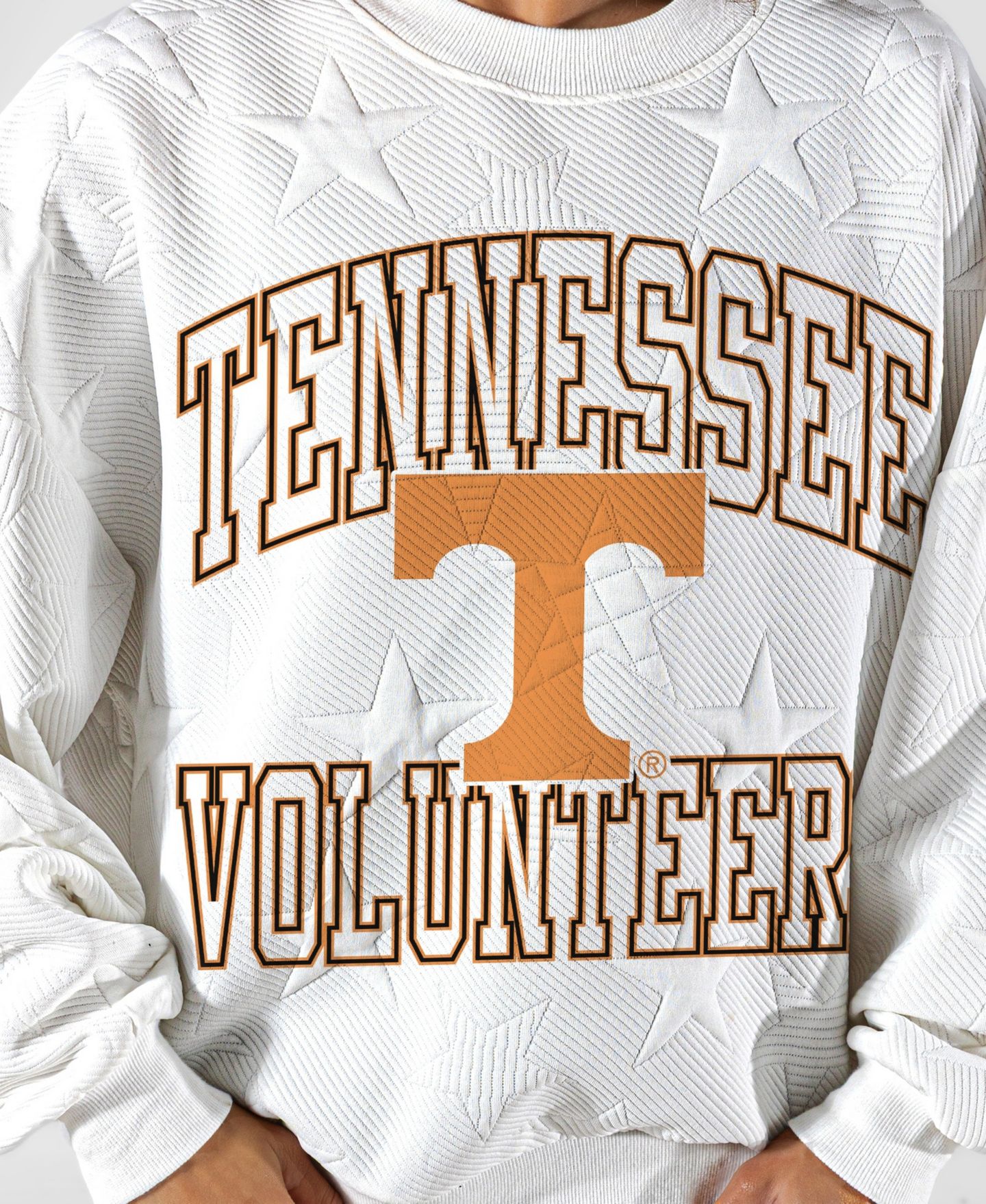 Женская толстовка Gameday Couture White Tennessee Volunteers Big Play Energy Tonal Star Embossed — фото 5